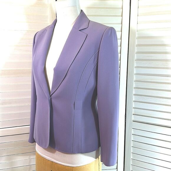Tahari Blazer Jacket Size 10P 10 Petite Lavender - Picture 4 of 14